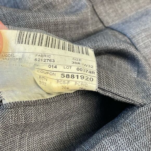 Sakes Fifth Ave Black Label Ermenegildo Zegna Gray Suit Set - Mens 38 Blazer - Picture 15 of 15